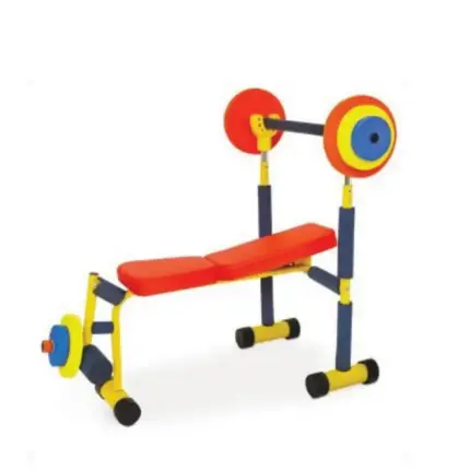 Banco de ejercicios con soporte para barra
